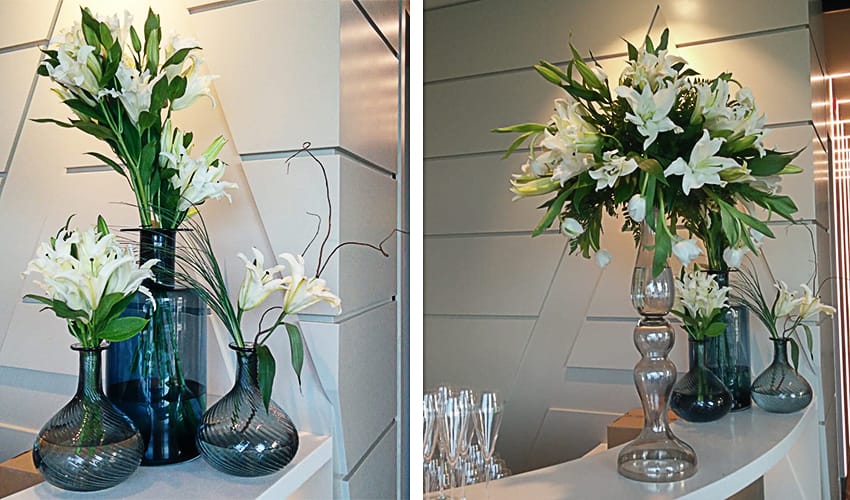 White Flowers with Salix Sticks
